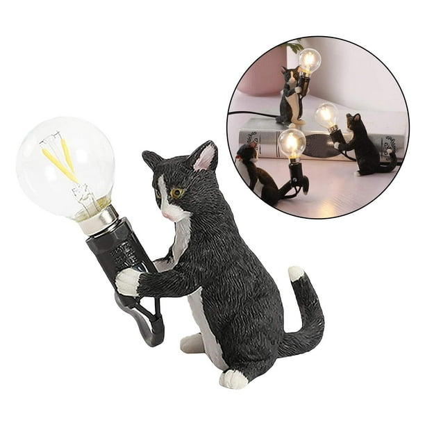 Lámpara de mesa de pared para , accesorio para dormitorio, sala de estar,  escritorio de lectura, luz nocturna, candelabros de baño para gatos