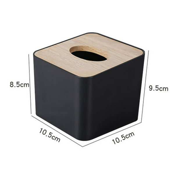Caja cuadrada para pañuelos descartables – Caja para pañuelos de papel tisu  – Contenedor para pañuelos desechables LingWen 1327537069539