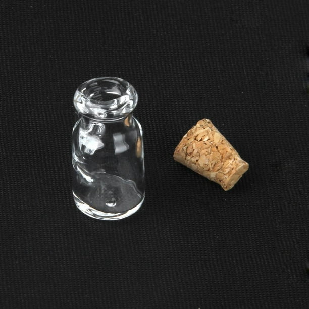 Mini botellas de vidrio con corcho, paquete de 12 (estrella de 3 pulgadas)