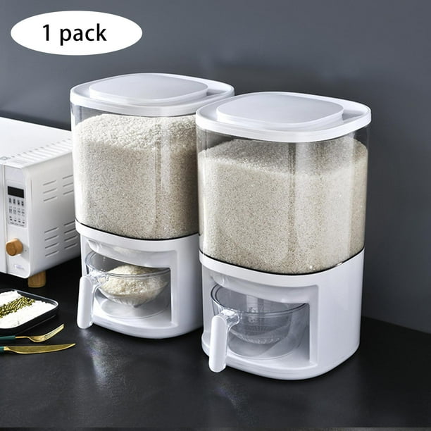 Dispensador de detergente para ropa, contenedor de cereales, café con taza  medidora, portátil con tapa, contenedor de almacenamiento de arroz, caja  (1100ml) Macarena Contenedor de almacenamiento