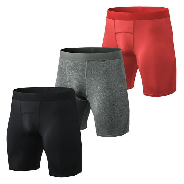 Pantalones cortos deportivos para hombre, 3 uds., elásticos, ajustados, transpirables, yeacher | Walmart en línea