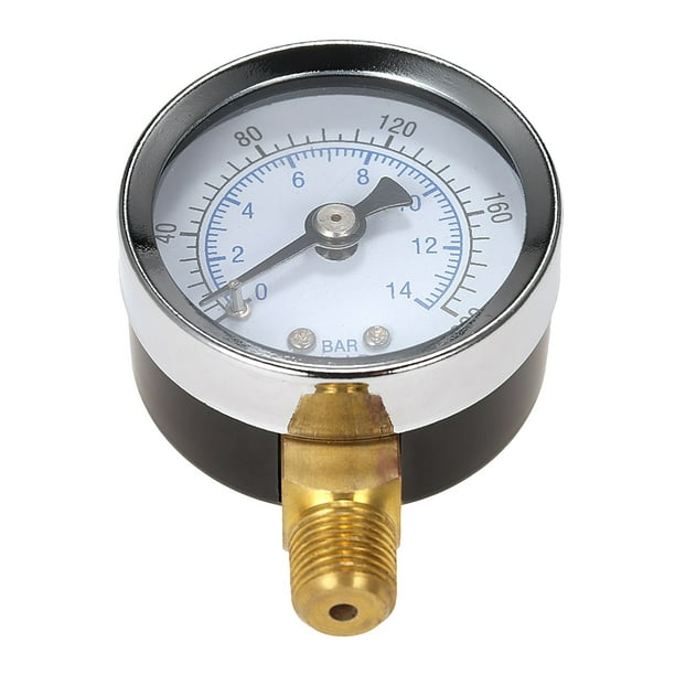 200 Psi Manómetro de Presión de Agua Aceite, Aire Compresor de Aire Presión  17x0.9.36 Pulgadas Soledad Manómetro de presión