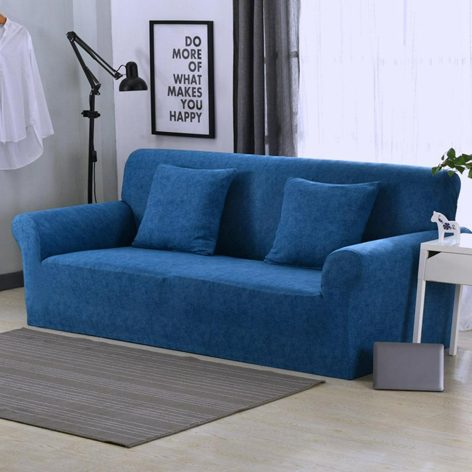 Funda de sofá en forma de L para sala de estar, impermeable,  antideslizante, acolchada, gris sólido, Protector para Chaise Longue