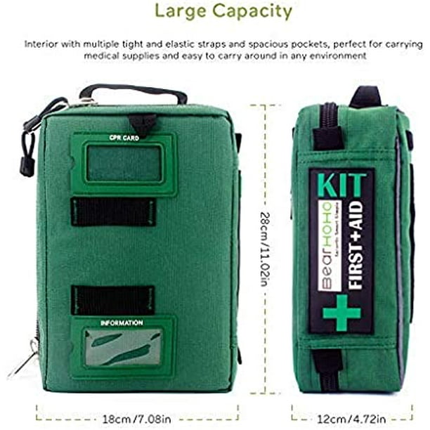 Kits de supervivencia de primeros auxilios de gran capacidad, mochila con  tira reflectante, caja de medicina