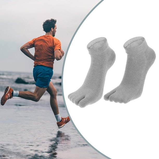 1 par de calcetines de dos dedos con dedos completos, unisex,  antideslizantes, pegajosos, para uso d Unique Bargains calcetines de yoga