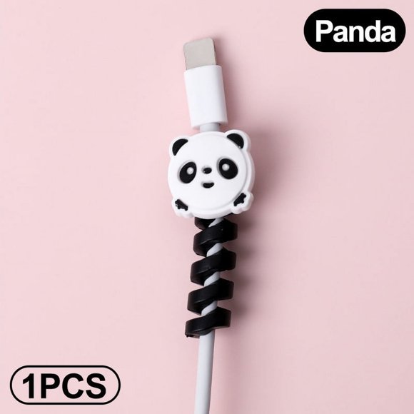 1pc cartoon animal cable protector  keep your charging cable safe  secure with creative screw type design