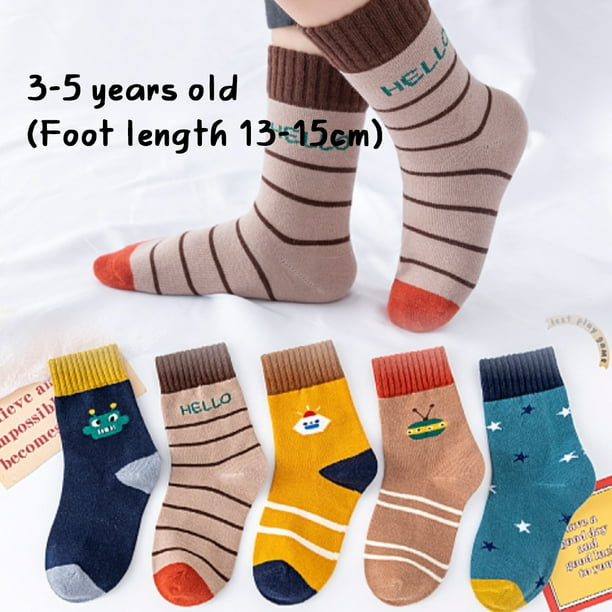 Calcetines de lana para bebé, calcetines cálidos y gruesos, calcetines  térmicos de invierno, calcetines para botas para niños y niñas, 3/5 pares
