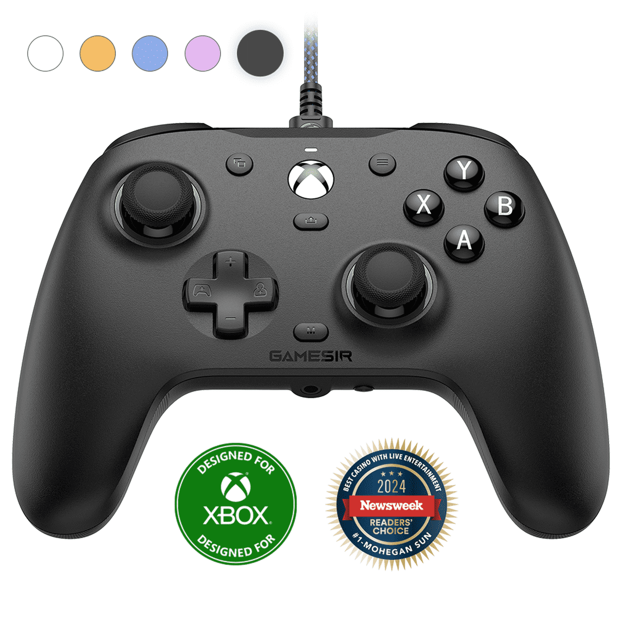 Gamesir g7 se control con cable para xbox series x/S, xbox one y windows 10/11, gamepad para juegos plug and play con joysticks de efecto hall/Gatillo hall, conector de audio de 3.5mm - negro
