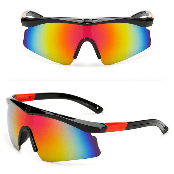 UYDF Gafas Ciclismo Hombre Mujer, Gafas Running, Gafas MTB, Protección UV  400 Gafas de Sol Deportivas, Gafas de Bicicleta con Patillas Ajustables
