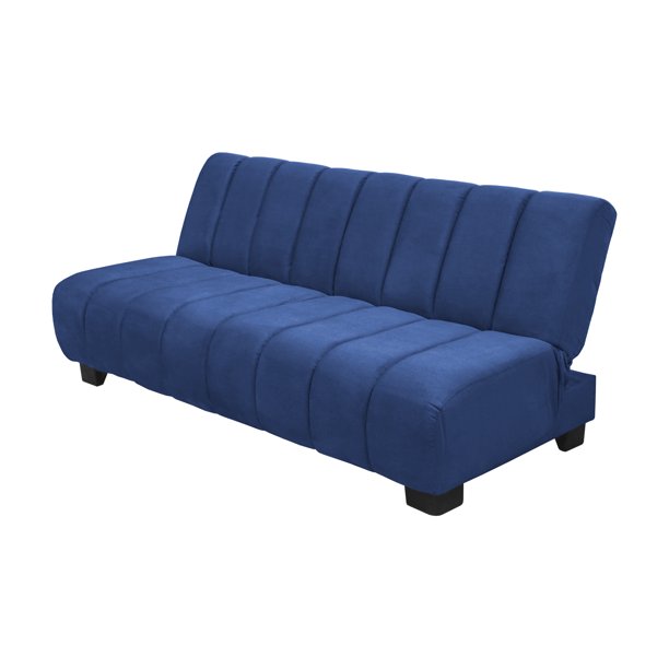 Sofá Cama Verso Azul Marino Futon Reclinable 3 Posiciones Lino EL BAZAR  STORE Moderno Abotonado