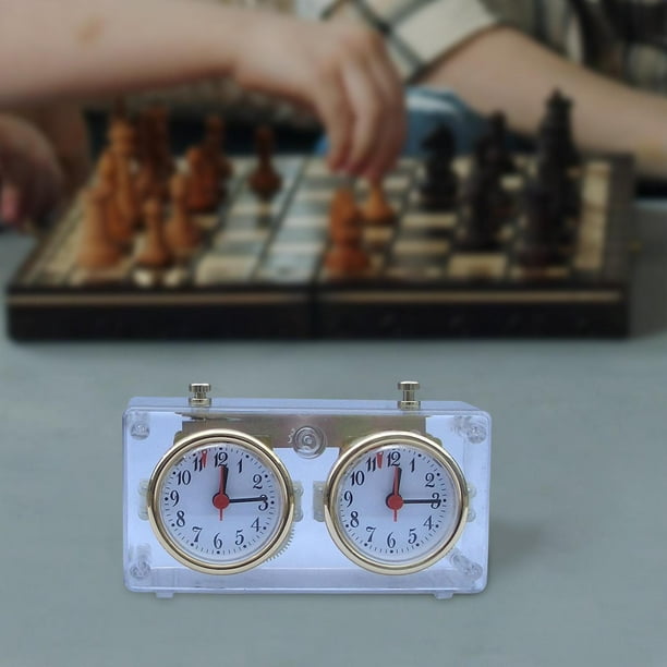 Reloj de ajedrez mecánico, reloj de ajedrez internacional de damas y  ajedrez chino, temporizador de juegos de mesa, accesorios de competencia