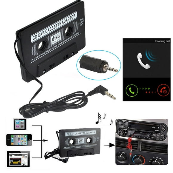 gwong electronica cassette de cinta de audio para automóvil para adaptador de convertidor de jack aux para ipod iphone mp3 teléfono gwong