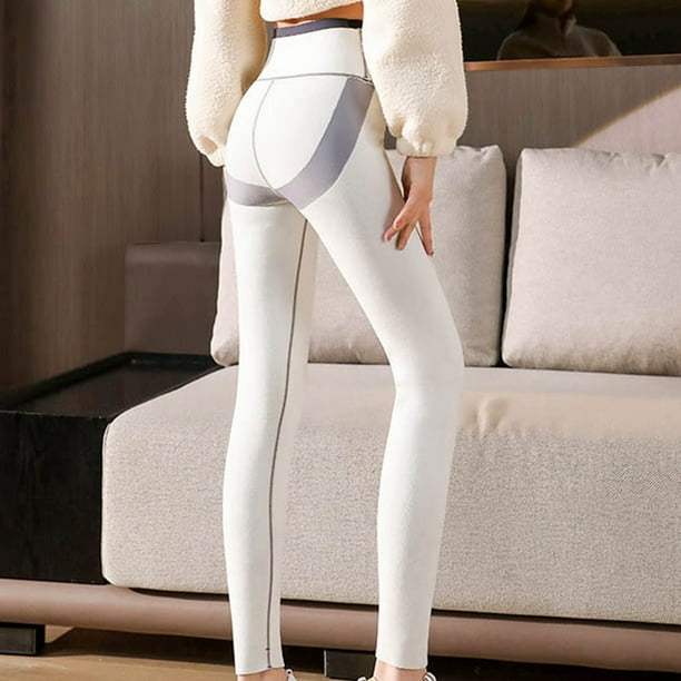 Gibobby pantalones de vestir mujer Leggings moldeadores de cintura alta con  forro polar grueso de in Gibobby