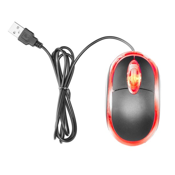 Ratón con 3 botones y cable USB
