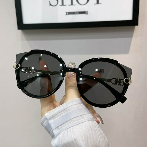 Gafas de sol redondas con forma de ojo de gato para mujer, lentes de sol de  estilo Vintage, versión coreana, de Metal, sin montura, degradado, de lujo,  UV400, novedad de 2022 Fivean