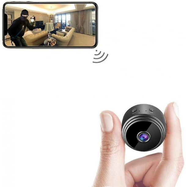  Cámara espía oculta, WiFi 1080P, mini cámara de video  inalámbrica, cámaras de seguridad encubiertas de 150°, cámara de niñera  gran angular con lente intercambiable de bricolaje, visión nocturna,  activación por movimiento