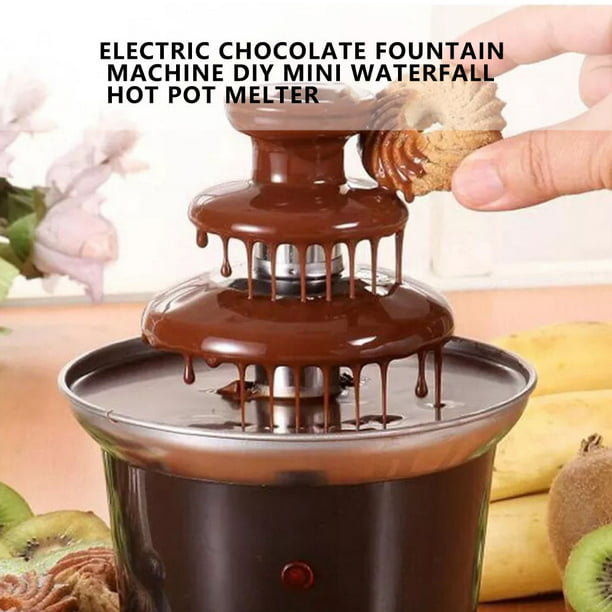 Mini fuente de chocolate Máquina de hotpot de cascada de fondue de  calentamiento de fusión de chocolate