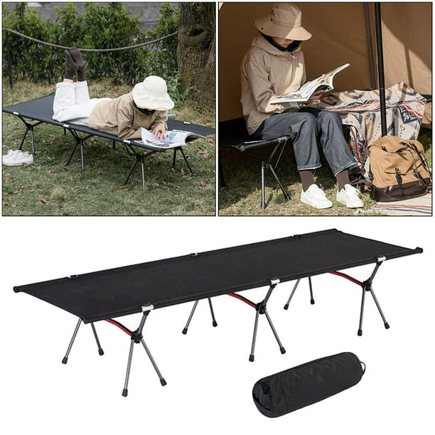 Cuna de camping plegable fuerte de 75 pulgadas para una sola persona al  aire libre cama de campament Cola Cama plegable al aire libre