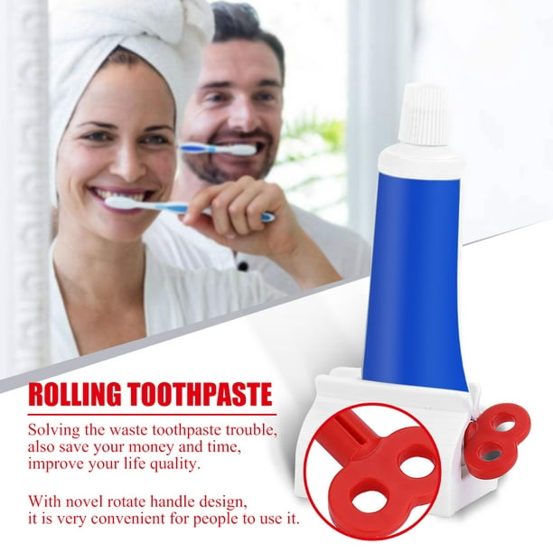 exprimidor pasta dientes Rolling Tube Exprimidor de pasta de dientes  Dispensador de pasta de dientes Soporte para bao (Rojo) LYUMO No se aplica
