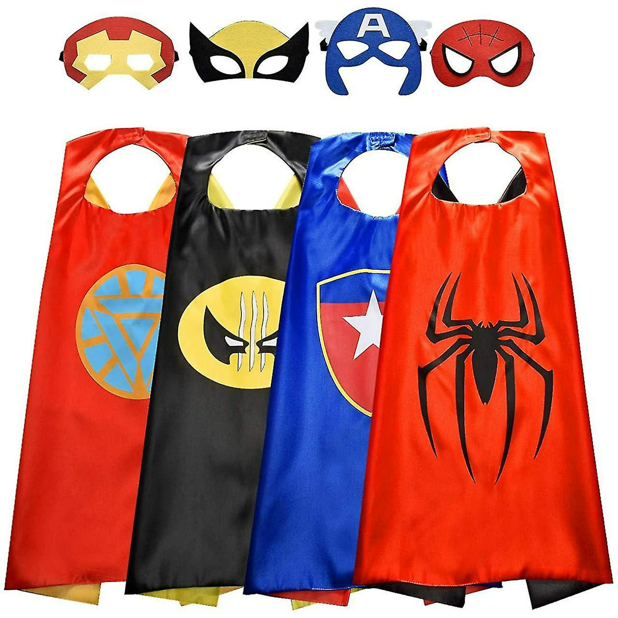 RioRand Capas y máscaras de superhéroe para niños, disfraces de superhéroe,  juguetes para niños de 3 a 10 años, suministros de fiesta, regalos de