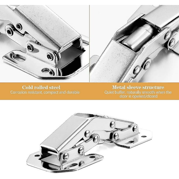 Yinpecly Bisagras pequeñas de 1.42 x 1.06 pulgadas (largo x ancho) de acero  inoxidable para puertas de estilo retro, bisagra pequeña para armarios de