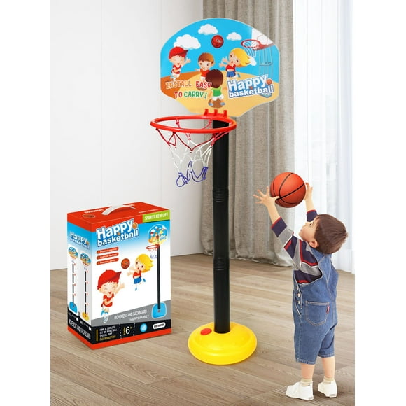 1pc childrens adjustable basketball hoop set for shooting practice toy