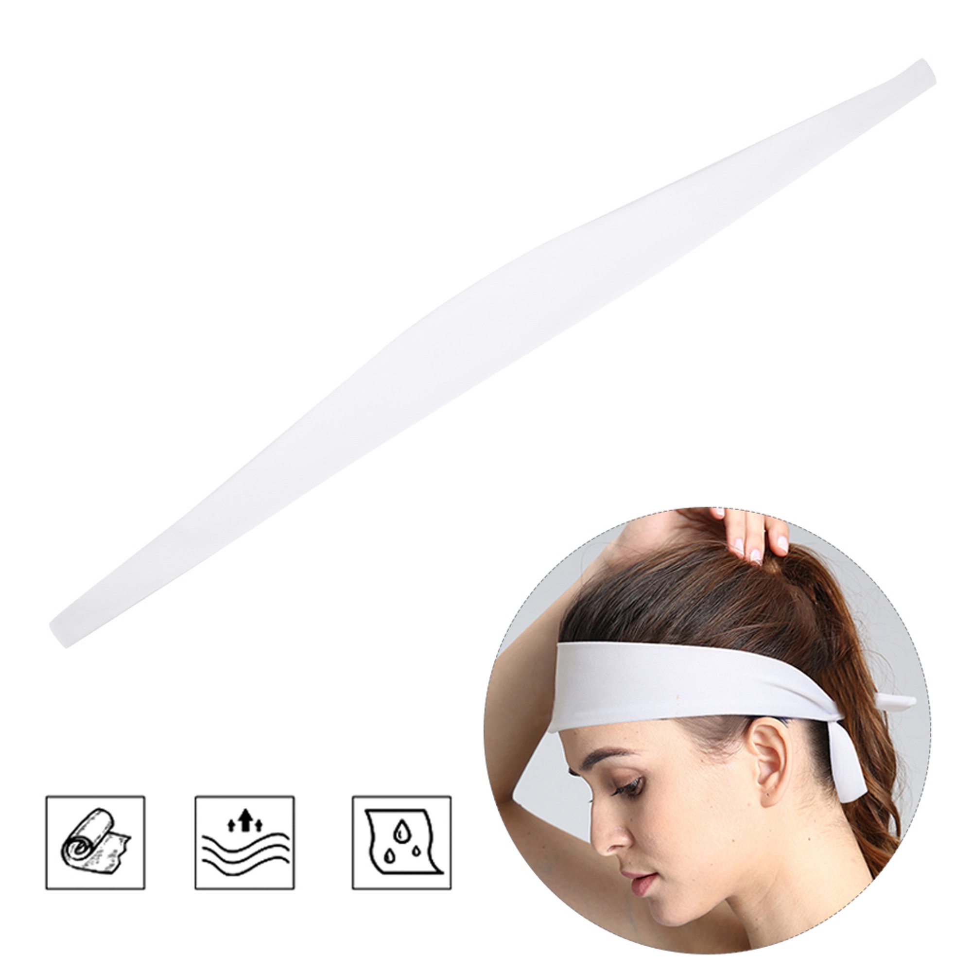 Beaupretty Diadema deportiva ancha y elástica para lavar la cara, banda  para el pelo de peluquería para niñas, diademas deportivas para hombres y