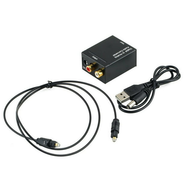 Convertidor de Audio Digital a Analógico, Adaptador Toslink Coaxial Óptico  RCA L / R con Puerto de Salida de 3,5 mm Advancent DZ5995-00B