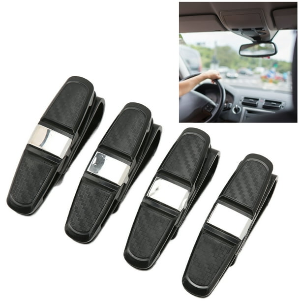  Soporte para gafas de sol, accesorios de coche, soporte de  cuero para gafas de sol, soporte para gafas de sol, clip para tarjeta de  boleto : Automotriz