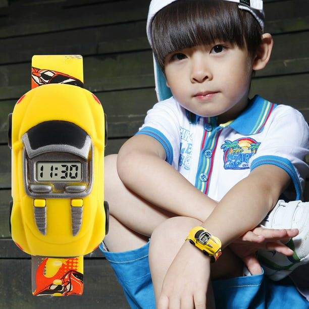Reloj digital para niños Worallymy con forma de coche de dibujos animados  reloj de pulsera deportivo Worallymy JD735808982