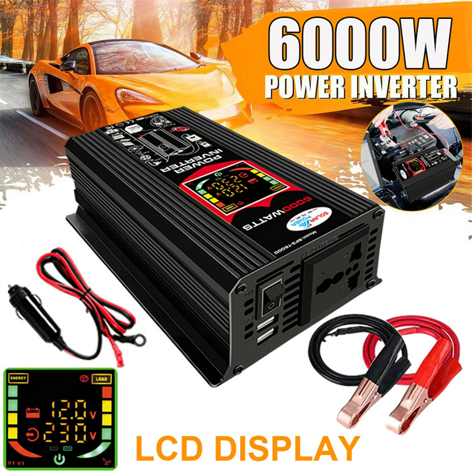 P.I. Auto Stores Convertidor de Corriente Adaptador Transformador de Tomas 220V  12v