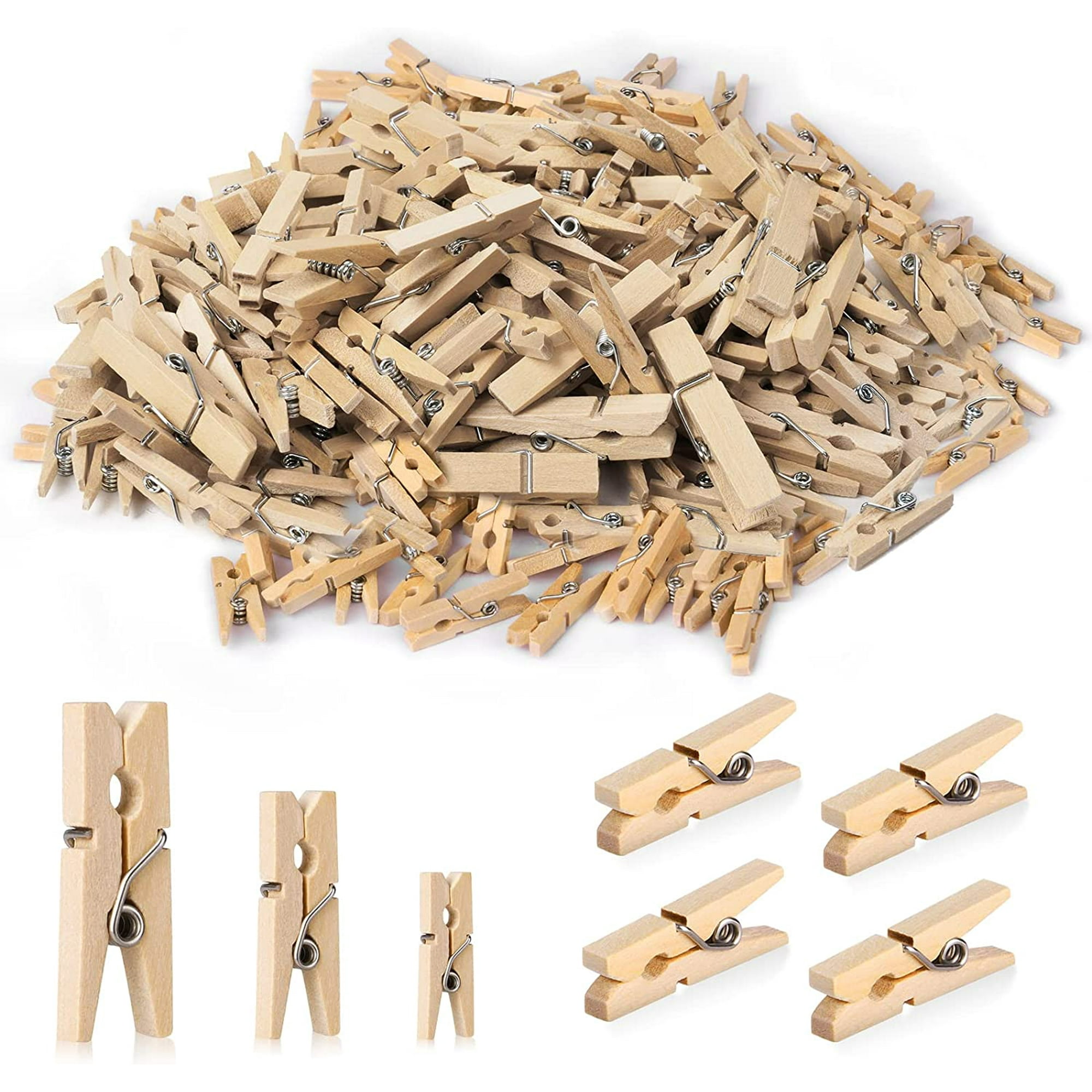 Set de 20 Mini Pinzas de madera Blancas - Comprar Online {My Karamelli}