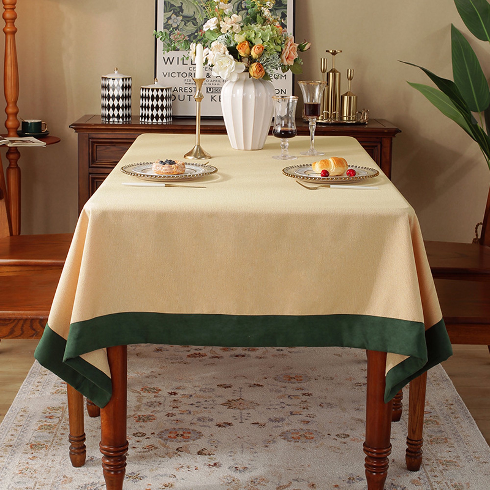  YTAINAGN Mantel para mesa de centro rectangular minimalista  moderno para sala de estar, mantel para decoración del hogar y la cocina,  mantel de limpieza (color 2#, tamaño: 120, 66.9 in) 
