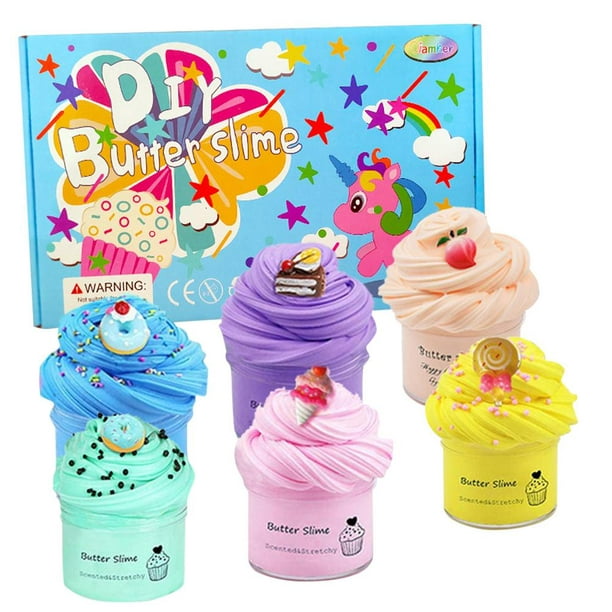 Slime 2 colores DIY Butter Best Gifts Cup Toy para niños niñas