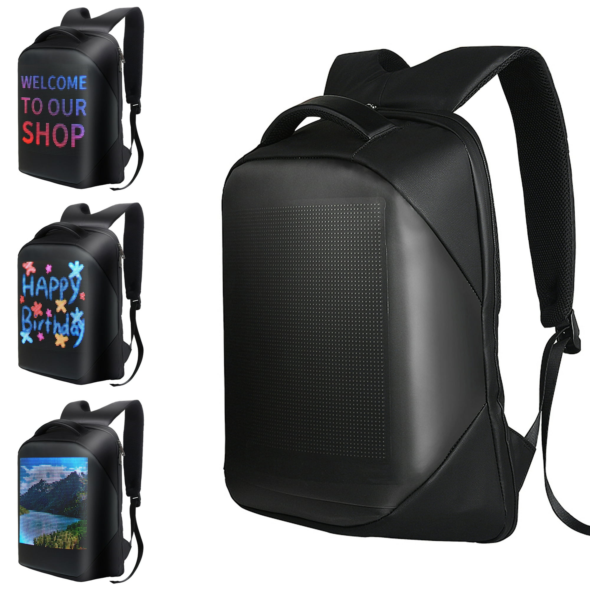 Mochila de hombro LED Pantalla a todo color Mochila para portátil de viaje  Mochila impermeable para Abanopi Mochila