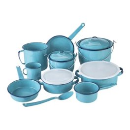 Batería De Cocina Antiadherente Cinsa Roca 6 piezas Azul