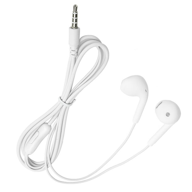  Auriculares, Control de cable Plug and Play Universal Music  Earphone para computadora para teléfono móvil (blanco) : Electrónica