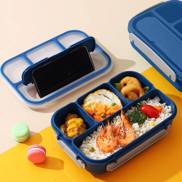 Box Lunch Con Topper Y Cubiertos Capacidad 1100ml+lunchbolsa