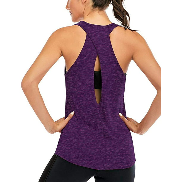 Mentalidad comerciante jamón Camiseta de yoga con espalda abierta para mujer, ropa de entrenamiento con  espalda cruzada, camiseta Sincero Hogar | Bodega Aurrera en línea