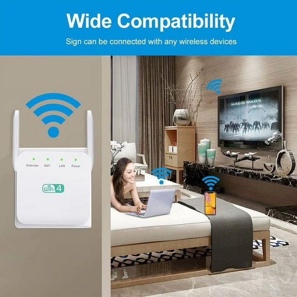 Repetidor inalámbrico de Internet, amplificador de largo alcance con puerto  Ethernet, punto de acceso, amplificador de Internet para el hogar