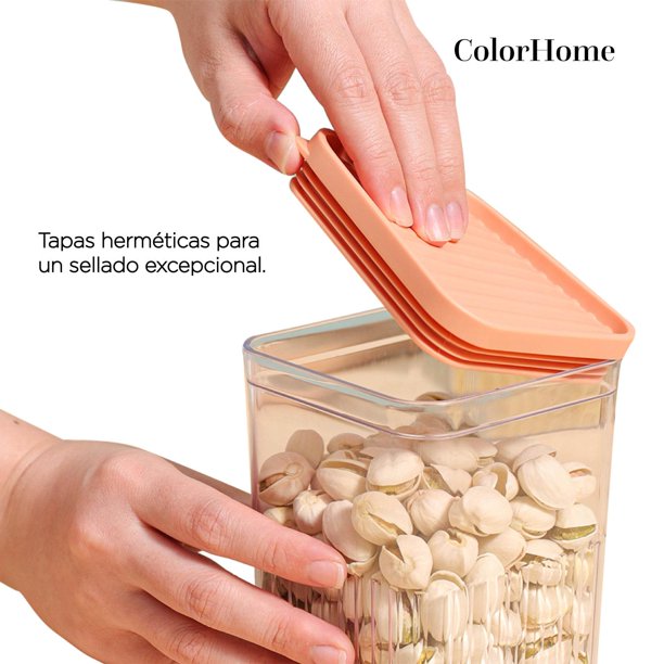 Contenedores Hermeticos Plastico Almacenamiento 20 Piezas ColorHome  COMBO-CH-20