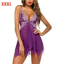 Camisón de perspectiva de vestido de ropa de dormir encaje floral sexy para púrpura, XXL Inevent XX000215-25 | Walmart en línea