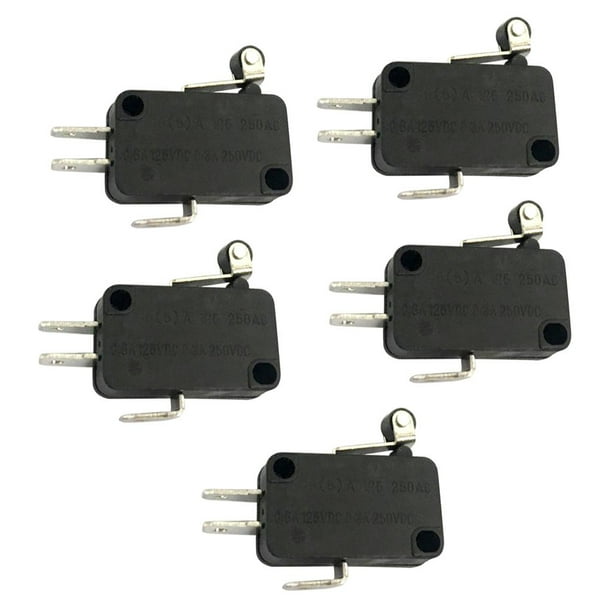 5 uds interruptor de límite Micro interruptor rodillo normalmente abierto  microinterruptor corto Baoblaze Interruptor de límite