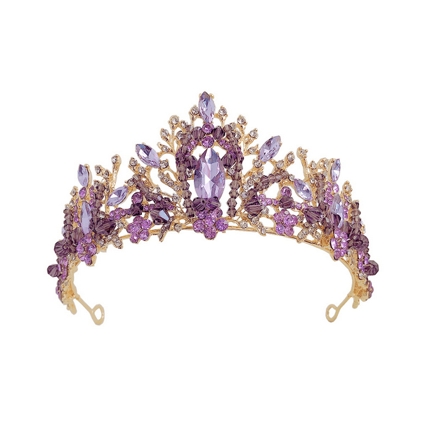 Tiara Vintage Blanca Para Mujer Y Niña | Corona Nupcial Brillante Para Bodas, Cumpleaños Y Carnaval