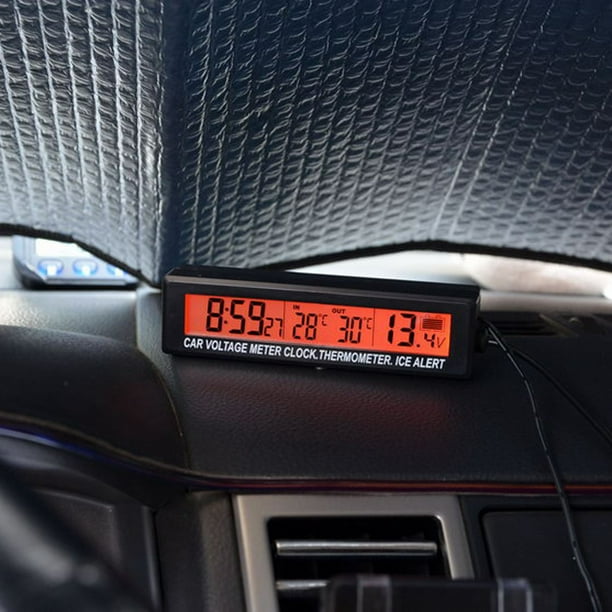 Voltímetro termómetro para mechero de coche