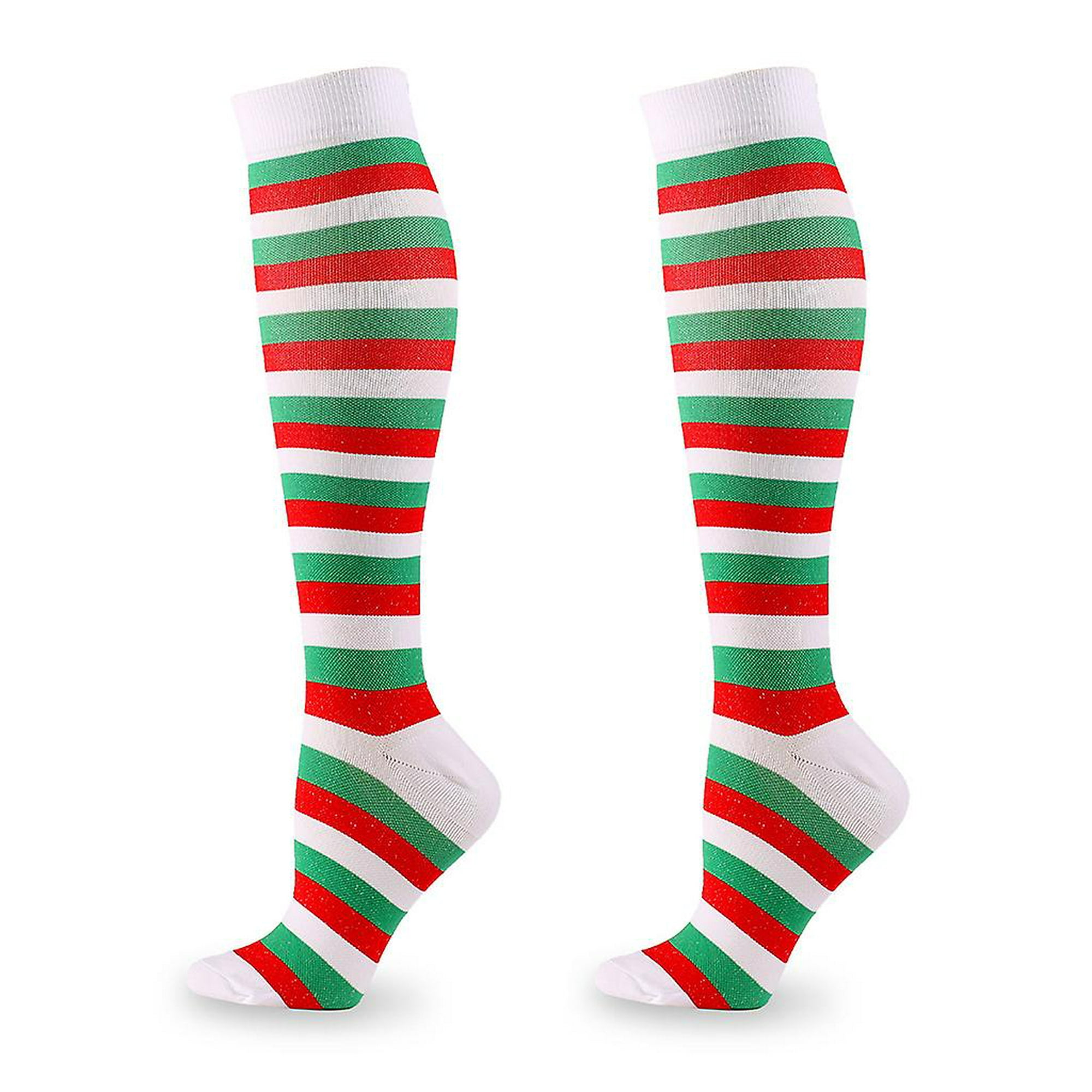 3 pares de calcetines largos de compresión de Navidad para profesores,  calcetines largos de cuello redondo, novedosos libros de lectura,  calcetines