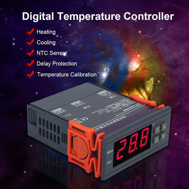 Termostato WIFI remoto, controlador de temperatura Digital, Control de  calefacción y refrigeración, termorregulador con línea NTC