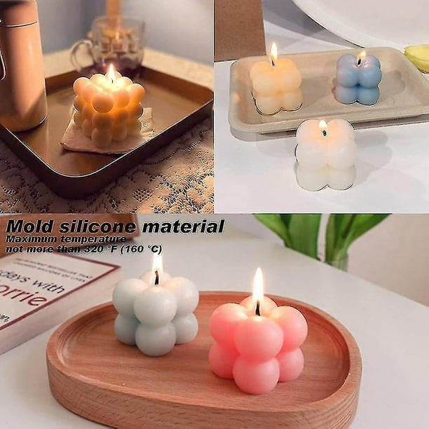 Moldes de silicona para velas de burbujas, moldes para velas de burbujas,  kit de moldes para velas de cera, molde de vela de silicona para hacer