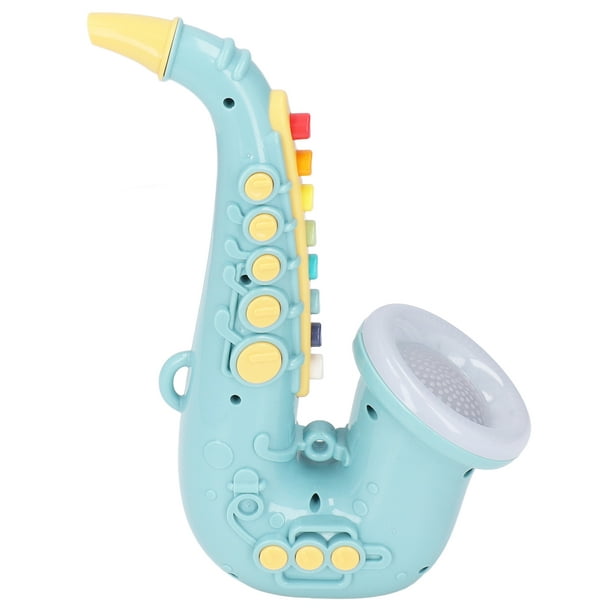  Smaroll Juguete de saxofón para niños con luz y sonido,  multifuncional, juguetes educativos tempranos, juguete de instrumento  musical para niños pequeños, niños, principiantes, simulación musical, mini  saxofón, para niños : Juguetes