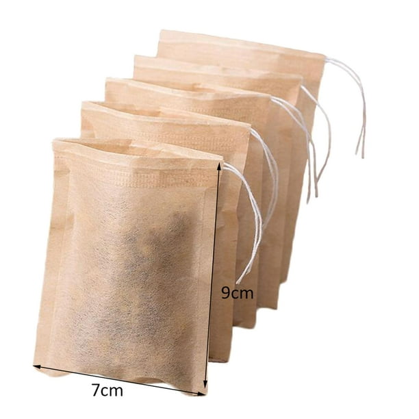 Bolsas de té para hojas sueltas de algodón, 25 piezas de 4 x 6 pulgadas,  bolsa de leche de nueces, paños de queso para colar, hojas sueltas